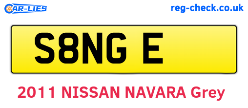 S8NGE are the vehicle registration plates.