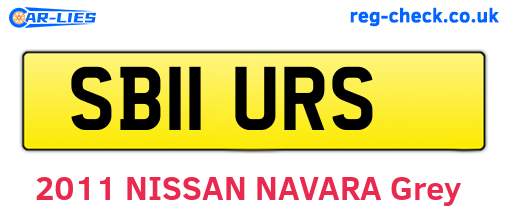 SB11URS are the vehicle registration plates.