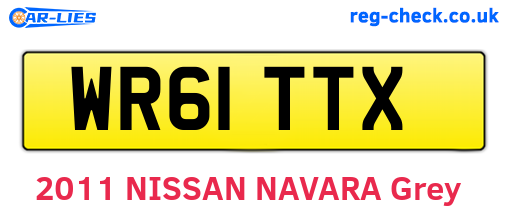 WR61TTX are the vehicle registration plates.