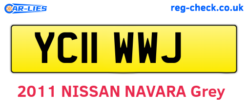 YC11WWJ are the vehicle registration plates.