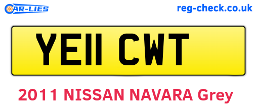 YE11CWT are the vehicle registration plates.
