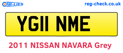 YG11NME are the vehicle registration plates.