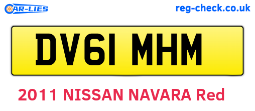 DV61MHM are the vehicle registration plates.