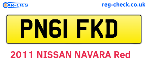 PN61FKD are the vehicle registration plates.