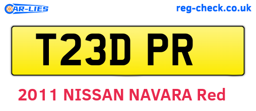 T23DPR are the vehicle registration plates.