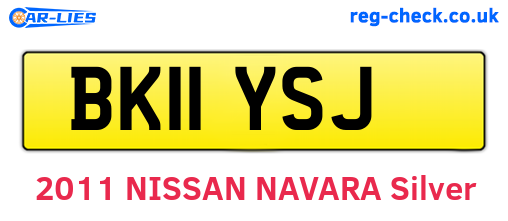 BK11YSJ are the vehicle registration plates.