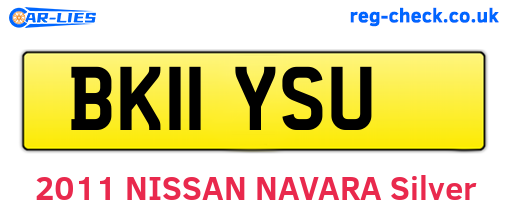 BK11YSU are the vehicle registration plates.