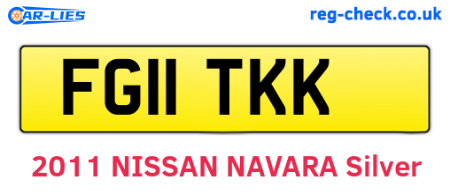 FG11TKK are the vehicle registration plates.