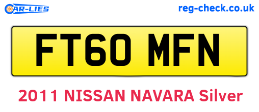 FT60MFN are the vehicle registration plates.