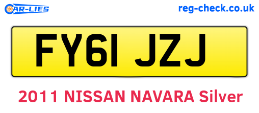 FY61JZJ are the vehicle registration plates.