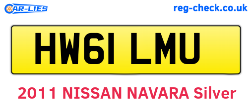 HW61LMU are the vehicle registration plates.