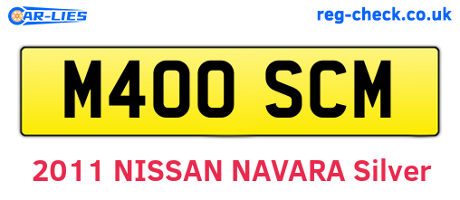 M400SCM are the vehicle registration plates.