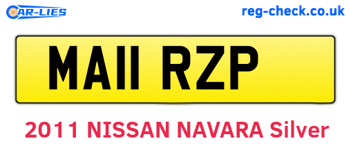 MA11RZP are the vehicle registration plates.