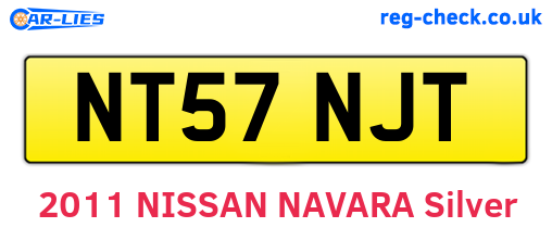 NT57NJT are the vehicle registration plates.
