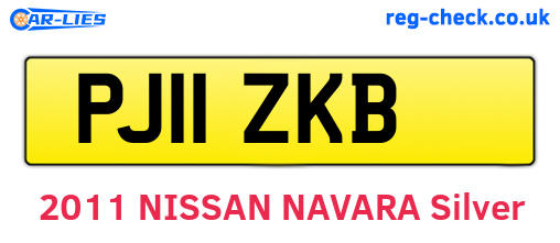 PJ11ZKB are the vehicle registration plates.