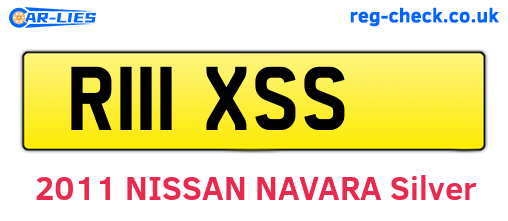 R111XSS are the vehicle registration plates.