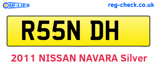 R55NDH are the vehicle registration plates.