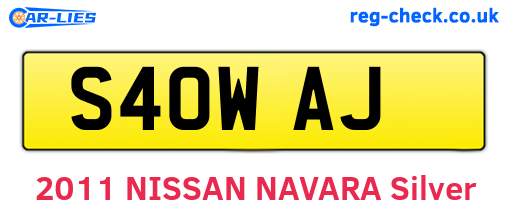 S40WAJ are the vehicle registration plates.