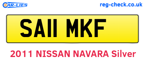 SA11MKF are the vehicle registration plates.