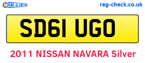 SD61UGO are the vehicle registration plates.
