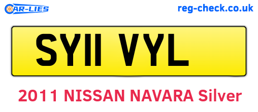 SY11VYL are the vehicle registration plates.