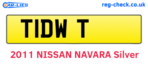 T1DWT are the vehicle registration plates.