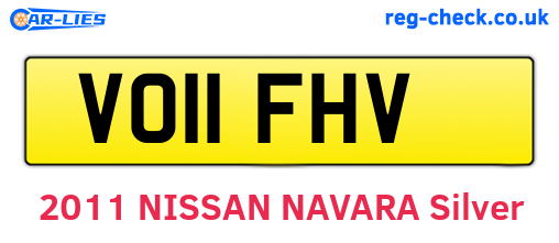 VO11FHV are the vehicle registration plates.