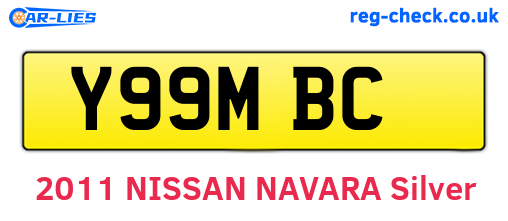 Y99MBC are the vehicle registration plates.