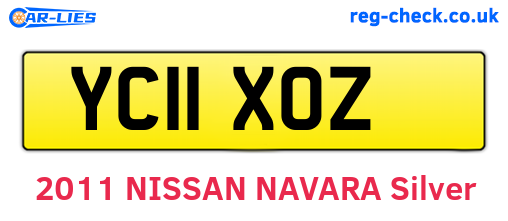 YC11XOZ are the vehicle registration plates.