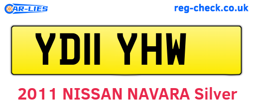 YD11YHW are the vehicle registration plates.