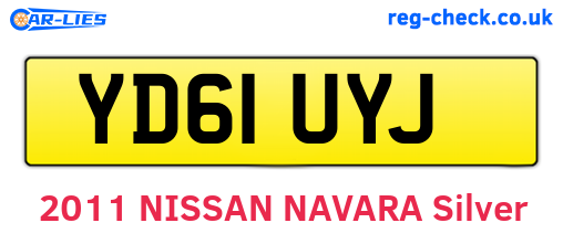 YD61UYJ are the vehicle registration plates.