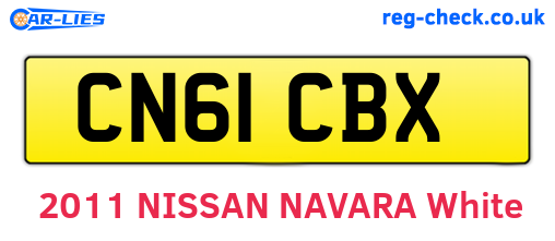 CN61CBX are the vehicle registration plates.