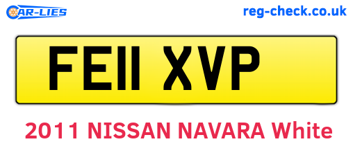 FE11XVP are the vehicle registration plates.