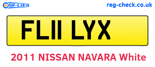 FL11LYX are the vehicle registration plates.