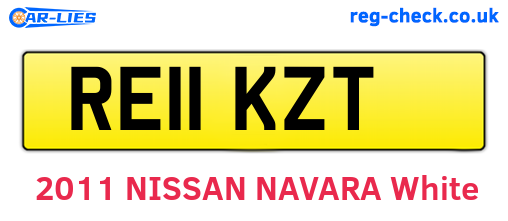RE11KZT are the vehicle registration plates.