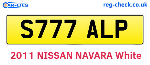 S777ALP are the vehicle registration plates.