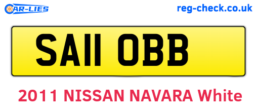 SA11OBB are the vehicle registration plates.
