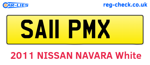 SA11PMX are the vehicle registration plates.