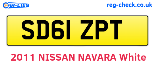SD61ZPT are the vehicle registration plates.