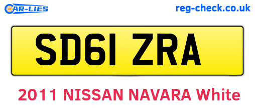 SD61ZRA are the vehicle registration plates.