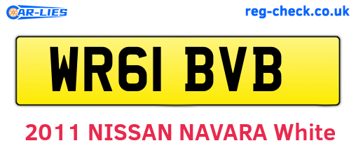 WR61BVB are the vehicle registration plates.