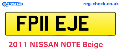 FP11EJE are the vehicle registration plates.