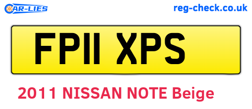 FP11XPS are the vehicle registration plates.
