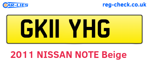 GK11YHG are the vehicle registration plates.