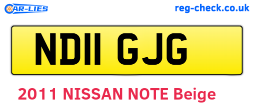 ND11GJG are the vehicle registration plates.