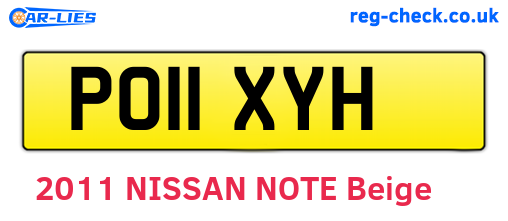 PO11XYH are the vehicle registration plates.