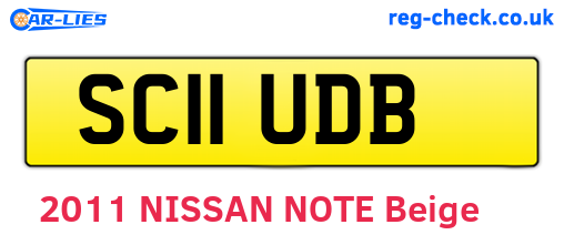 SC11UDB are the vehicle registration plates.