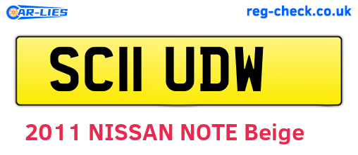 SC11UDW are the vehicle registration plates.