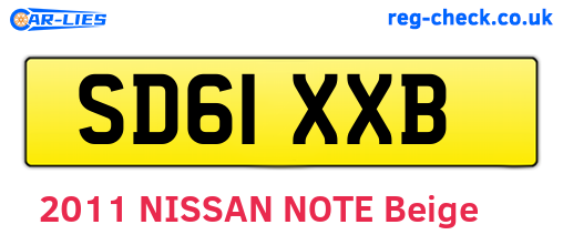 SD61XXB are the vehicle registration plates.