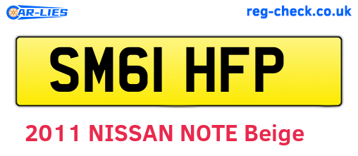 SM61HFP are the vehicle registration plates.